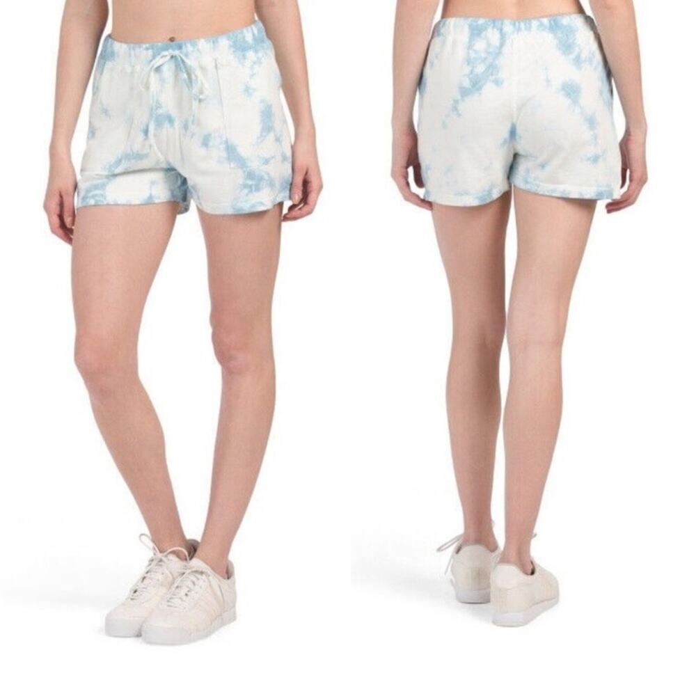 NWT Lucky Brand Blue Tie Dye Drawstring Shorts Size Medium